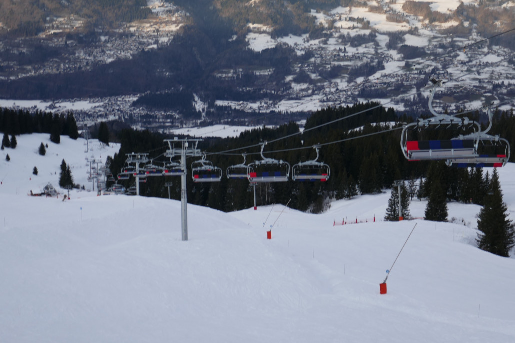 Strecke in der Dämmerung