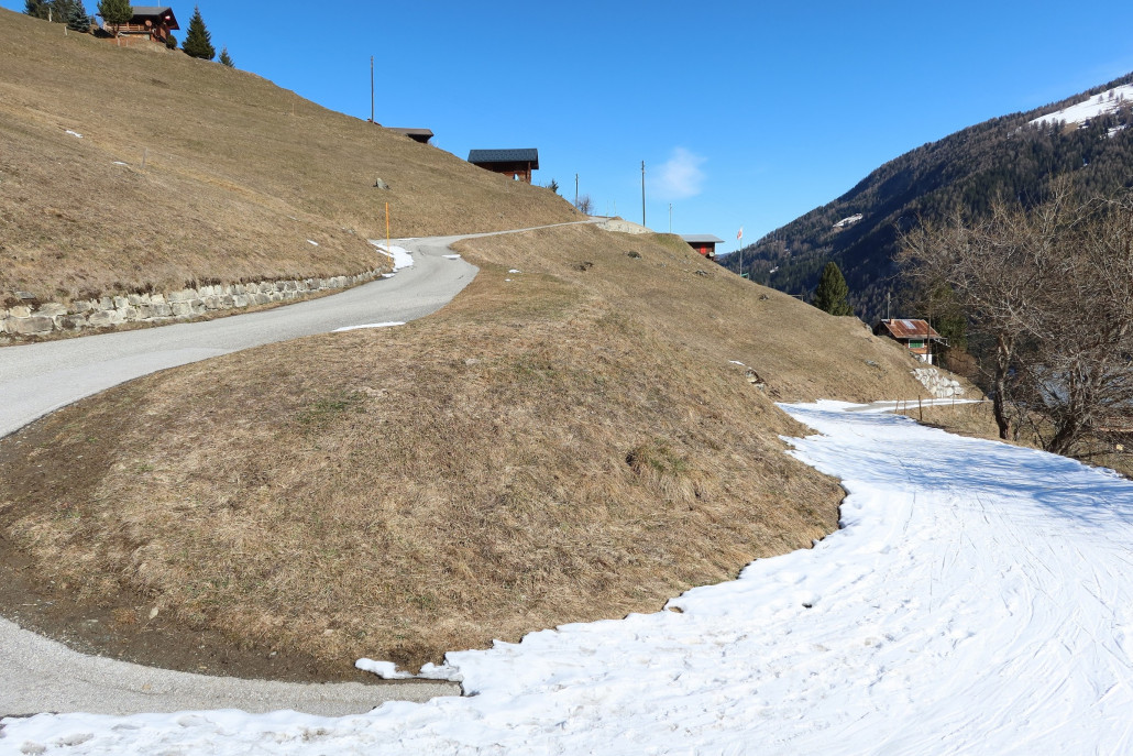 Laufen und Rutschen...