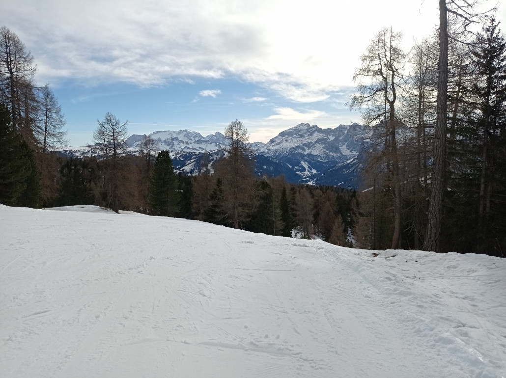 Nachmittags am Heiligkreuzkofel: Marmolada- und Sellablick