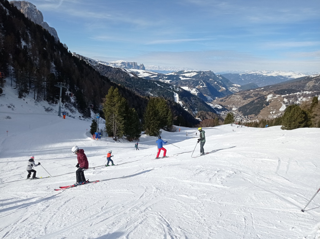 Dantercepies Abfahrt nach Wolkenstein, morgens im Topzustand