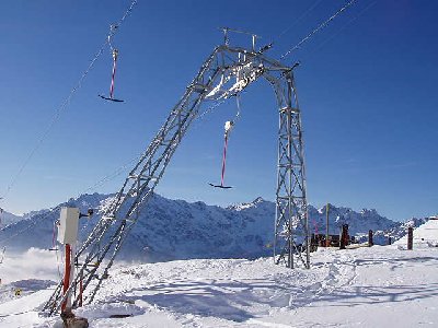 Komische Stütze am Ausstieg