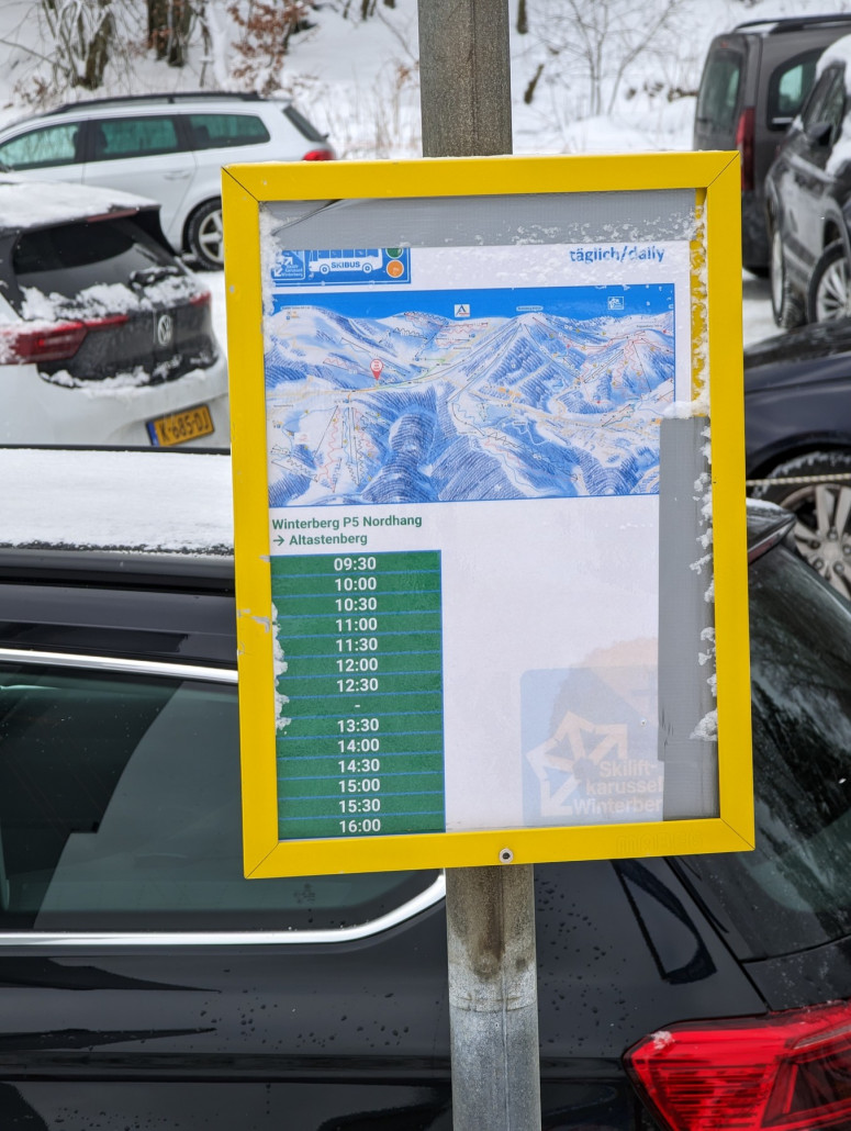 Abfahrt ab Nordhang nach Altlastenberg