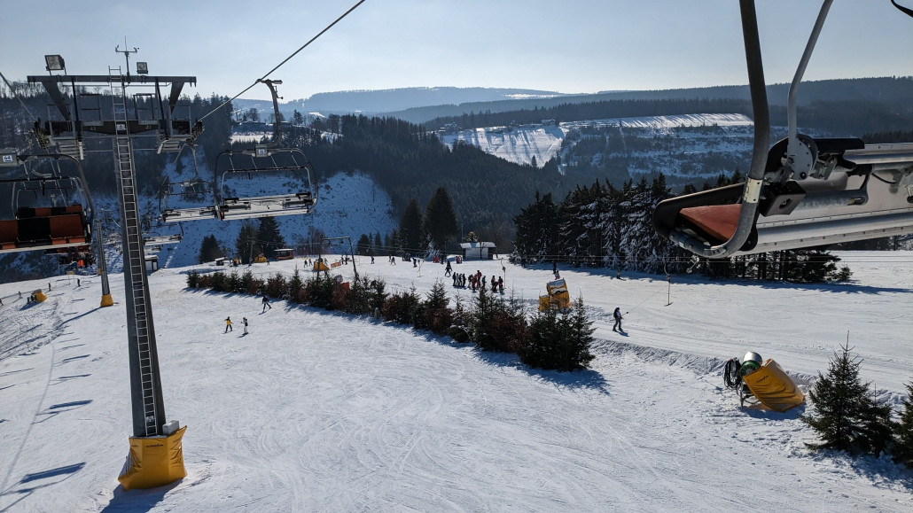 Dank Käseferien reges Treiben, Englisch hörte man auch