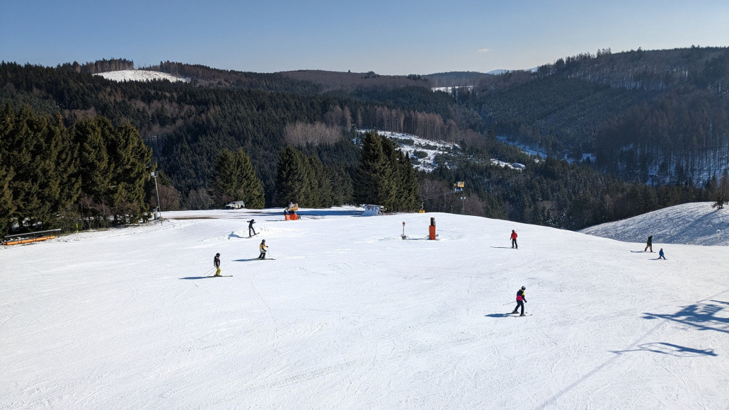 Richtung Kanonenrohr ordentlich beschneit