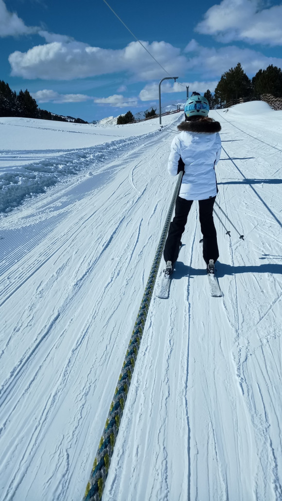 Mit Stütze am Leerseil...