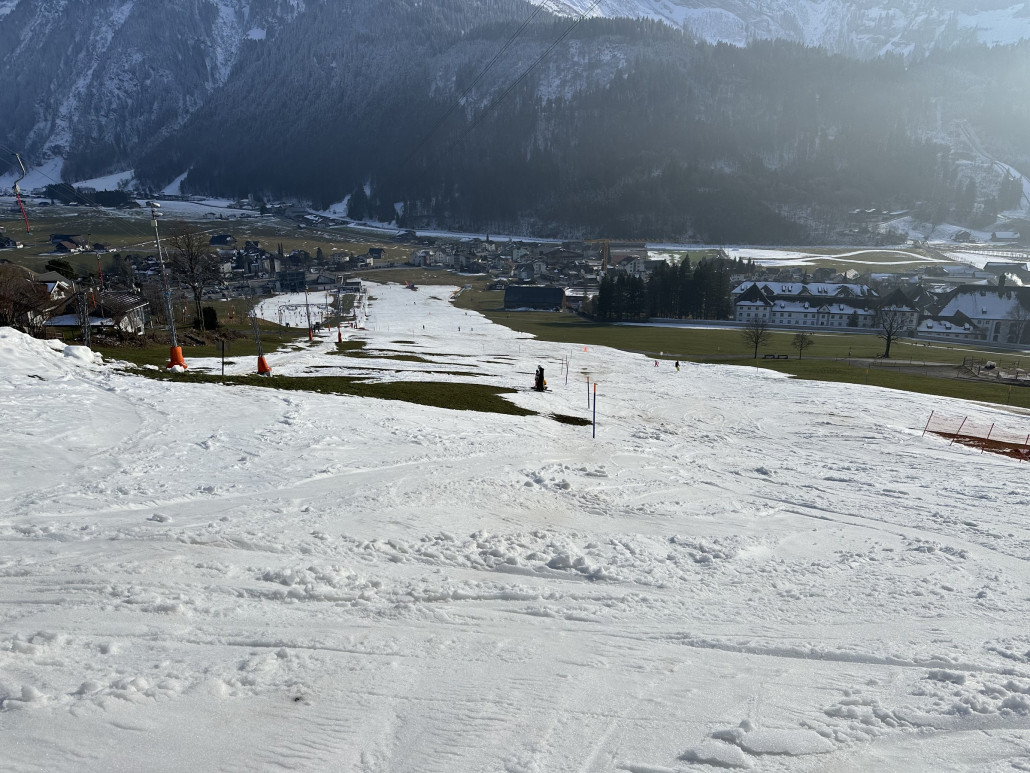 Die Piste des Tallifts war ganz okay.