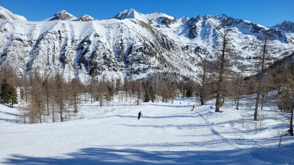 Blaue Piste am Mene-Sessel