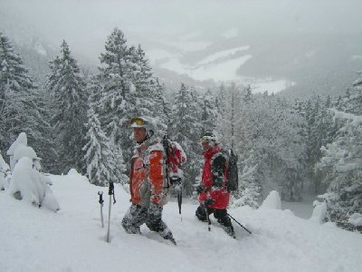 Pause an der Wiese unterhalb der Südrinne