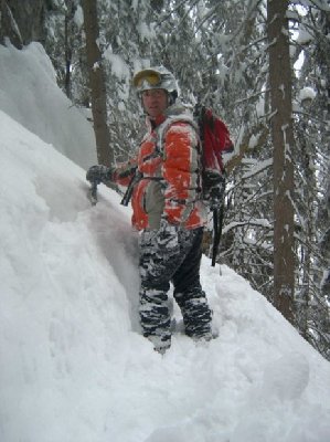 Gernot bei der Querung Richtung Gsollwiese