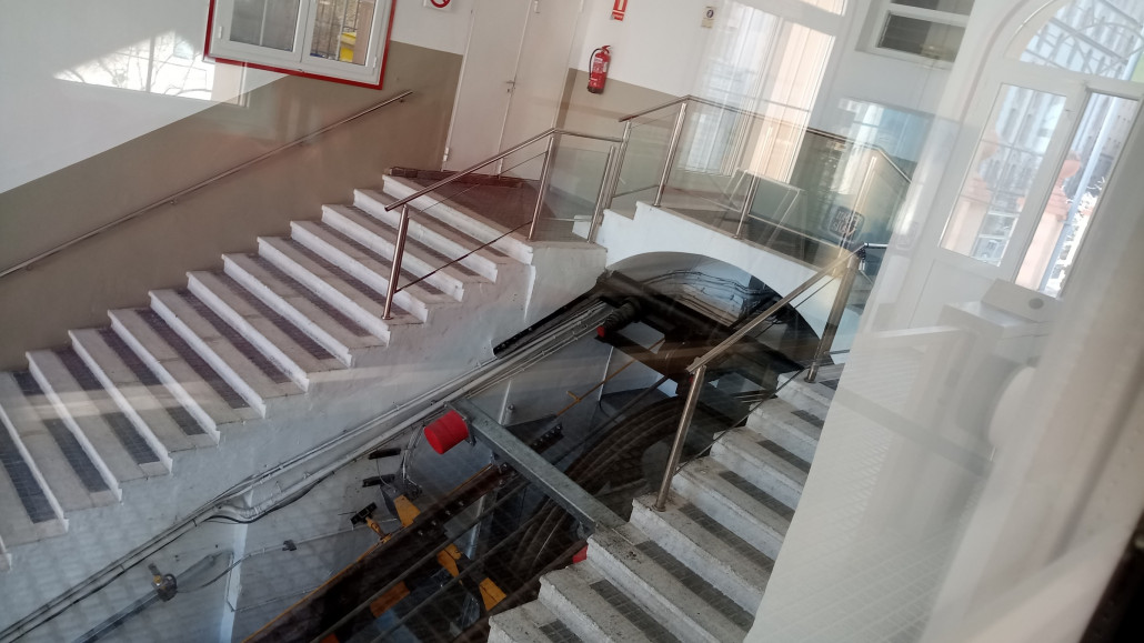 Seilablenkungen, diese Scheibe sollte noch von der alten Bahn sein