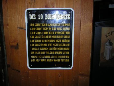 die 10 Bier Gebote