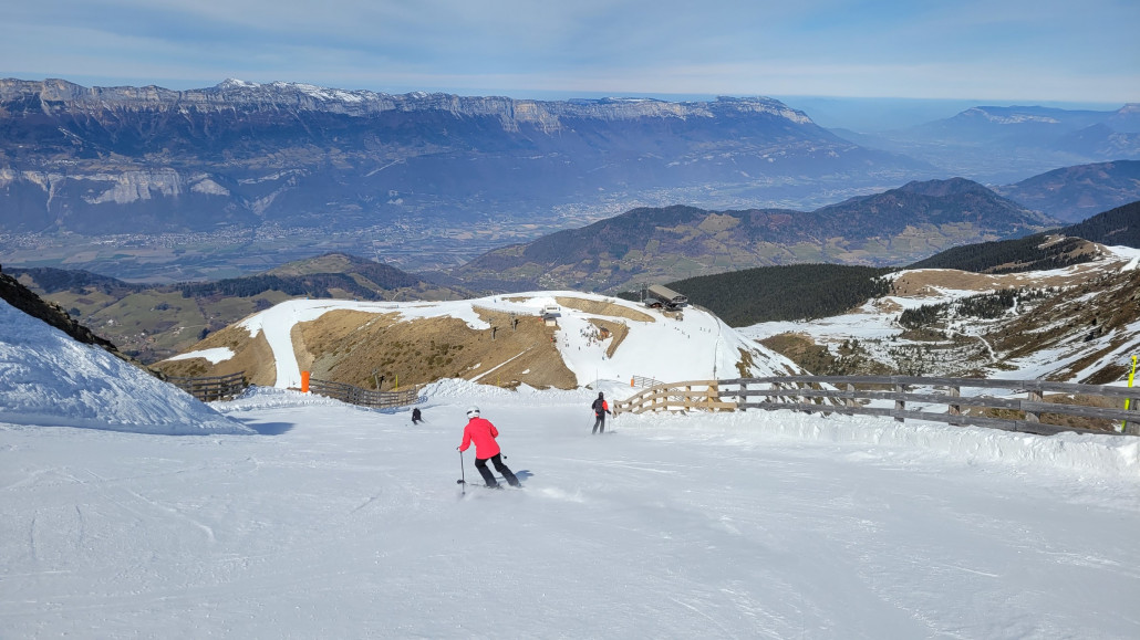 rote Piste ab Oursière-Bergstation
