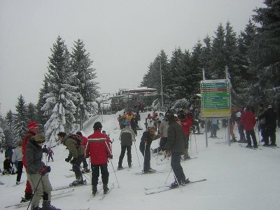 Bergstation der ultra steile Rauher Busch