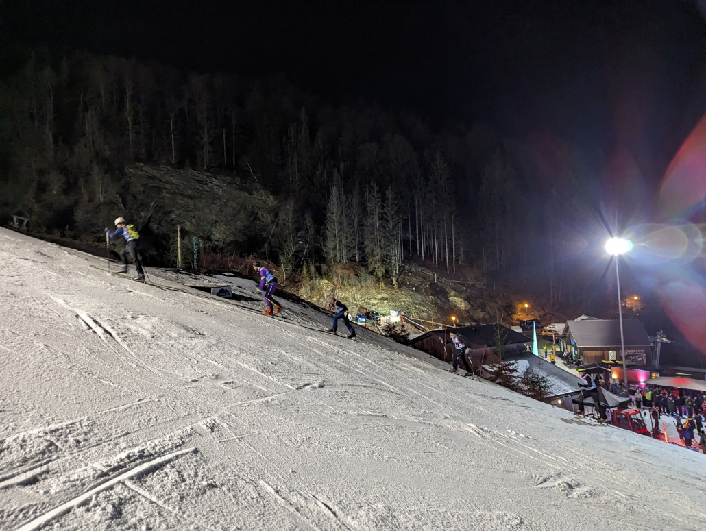 Start Tourenskirennen. Das Starterfeld bestand leider nur aus 6 Personen.