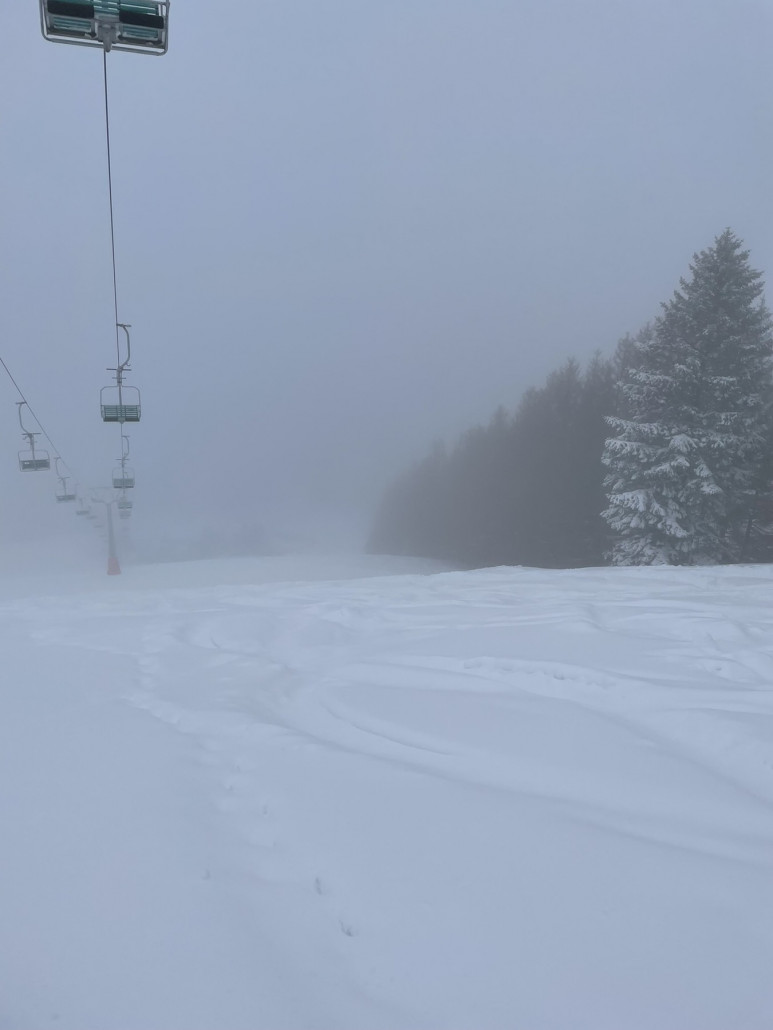 Trasse der DSB kurz unterhalb der Bergstation, macht 130Hm.