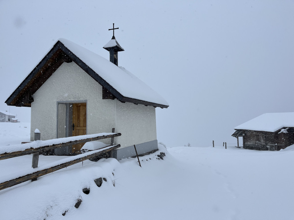 Erst nach 30min erreiche ich die Stockhütte. Beten hilft da auch nicht ;-)