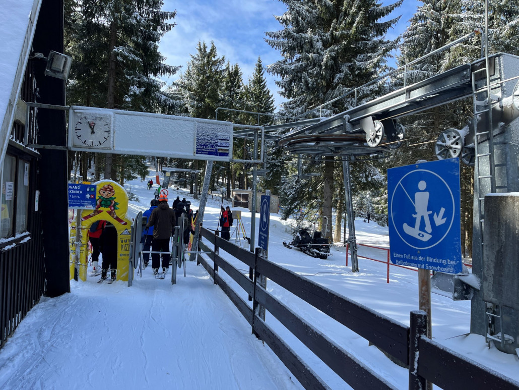 Einstieg in den SL - viel mehr Leute wurden es in den anderhalb Stunden die vor dort waren nicht