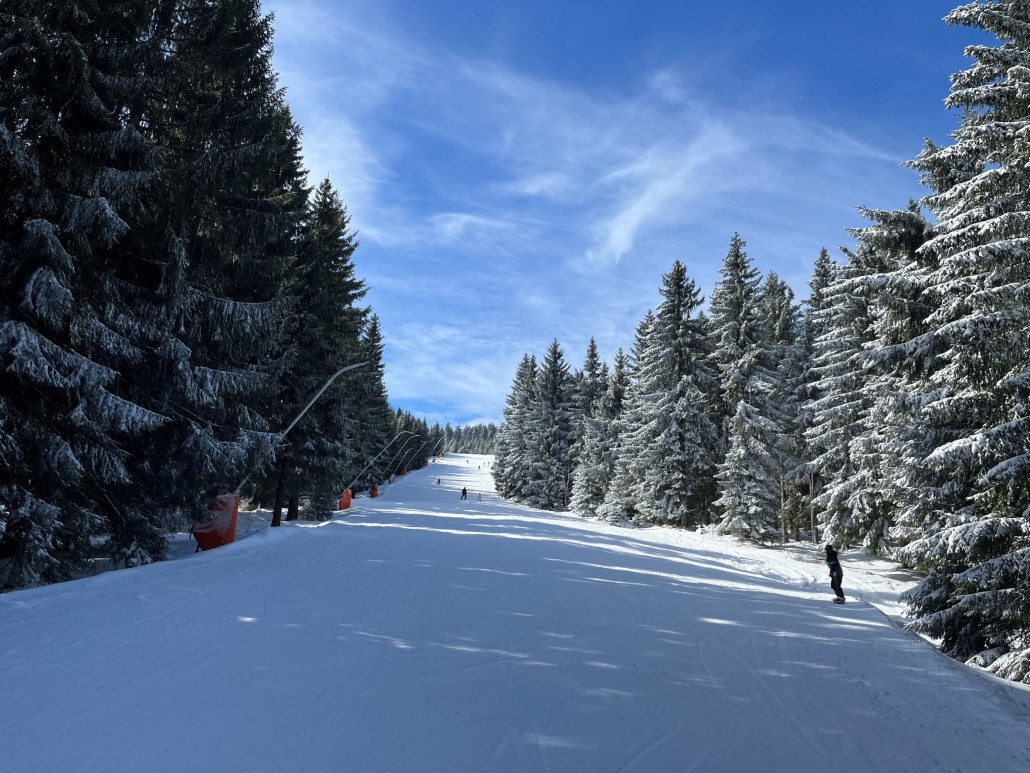Blick zurück vom Ende der langen Geraden