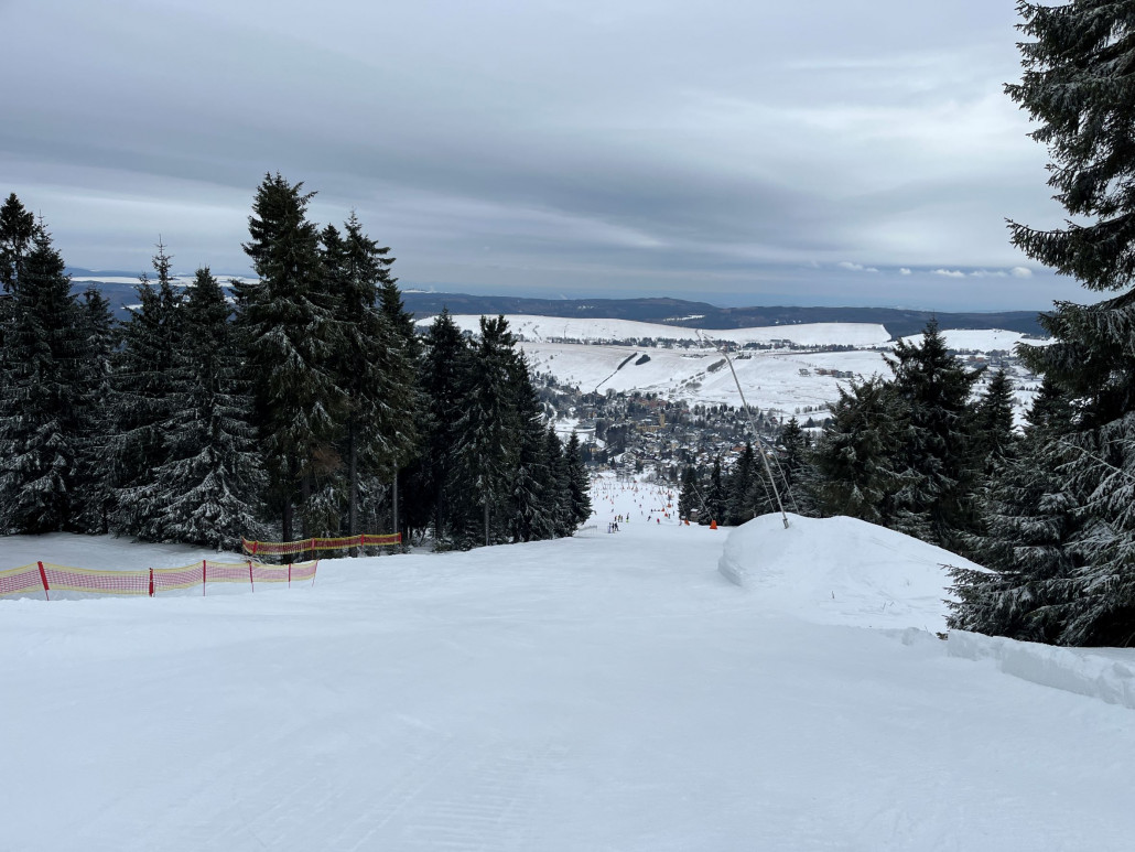 ...außer im kurzen Steilstück, dort wie eigentlich immer mittig abgerutscht