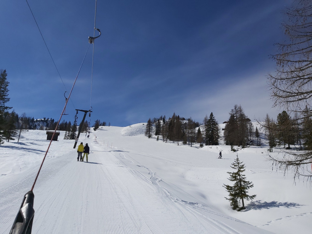 Hinterfager, die am meist gefahrene Anlage. Schöne Pisten und gutes Off-Gelände sind einfach eine gute Kombi.