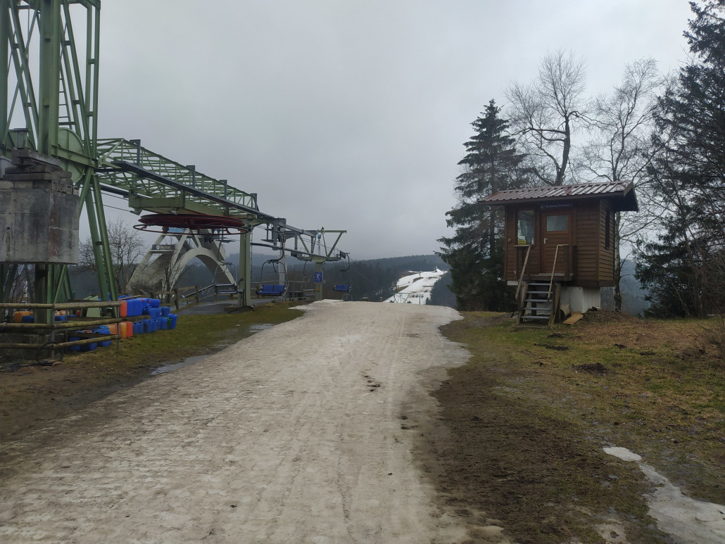 Bergstation St Georg Schanze (Lift seit gestern geschlossen)