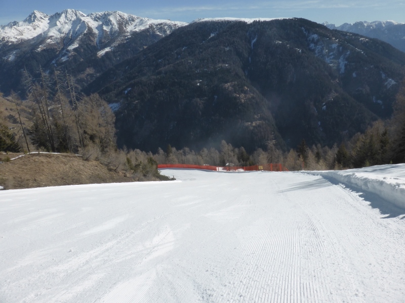 der obere Pistenabschnitt nach Außervillgraten. Sieht hier besser aus, als es war. Teilweise sehr knusprig