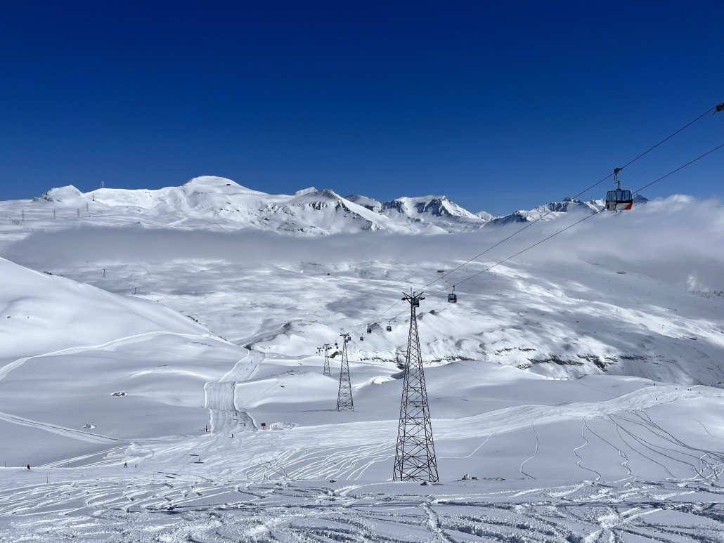 Die Nebelauflösung im Tal dauerte