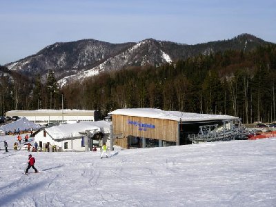 Talstationen des SL Aulift und des 4-CLF Forsteralmbahn