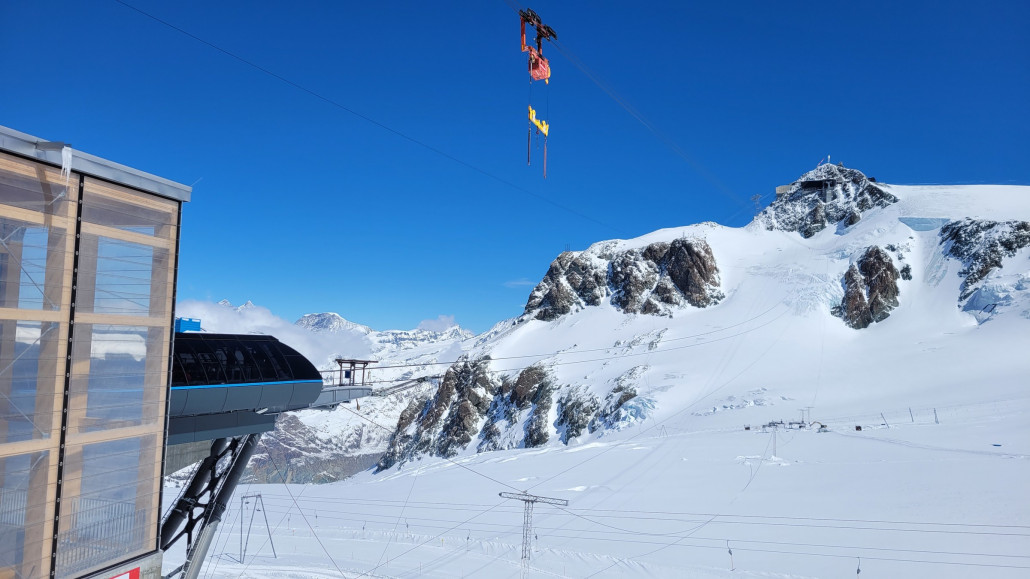 Baustelle für die neue Bahn zum Piccolo Cervino