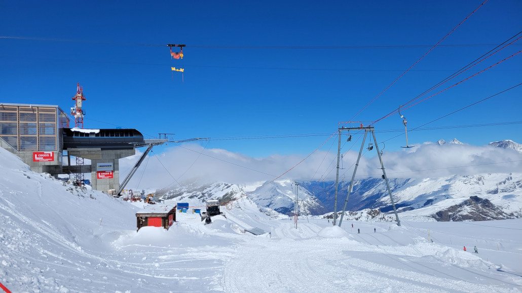 Baustelle, Skilift war nicht in Betrieb