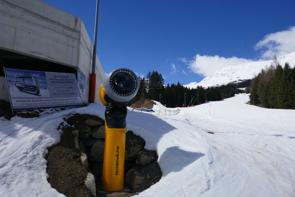 Pistensituation oberhalb Mittelstation