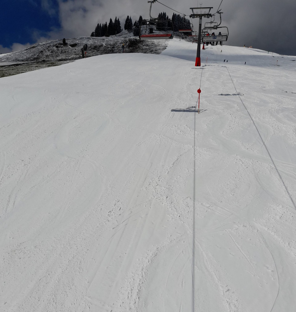 Almbahn: schön präpariert, leicht firnig am Nachmittag