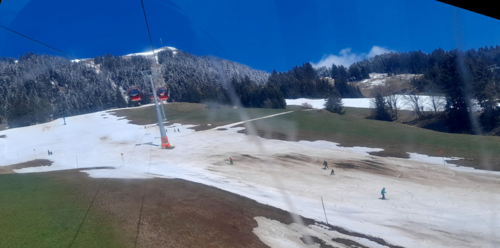Hopfgarten oberhalb der Mittelstation: kein Vergleich zu gestern ...