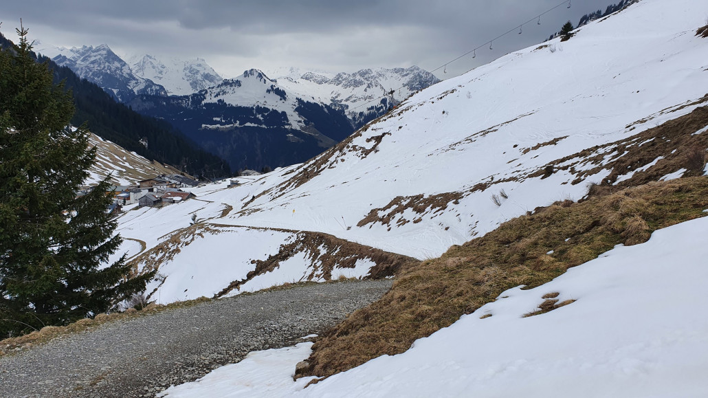 Letzte teil Skiroute 2/3 schon schneefrei
