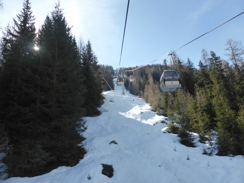 Auffahrt mit der Brunnalmgondel