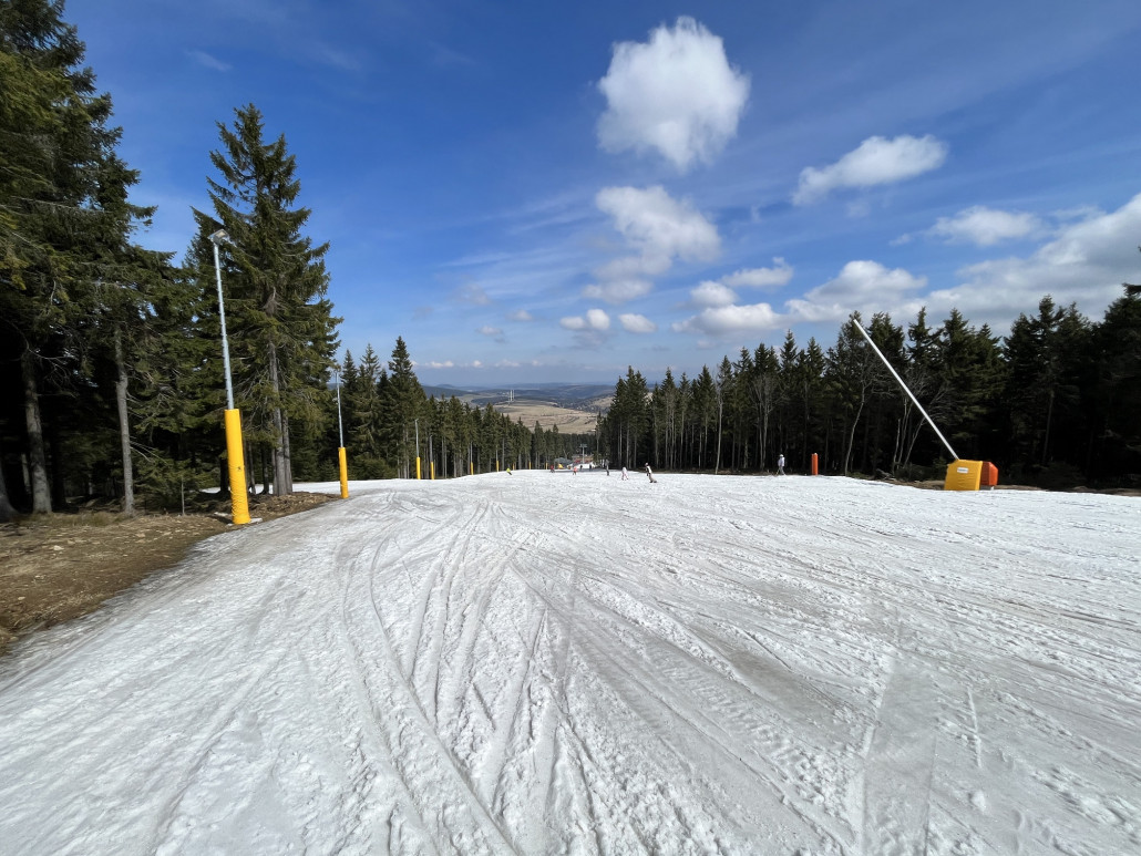 ...und auch hier am Abzweig auf der Damska ist Präparieren mit Maschinen nicht mehr möglich