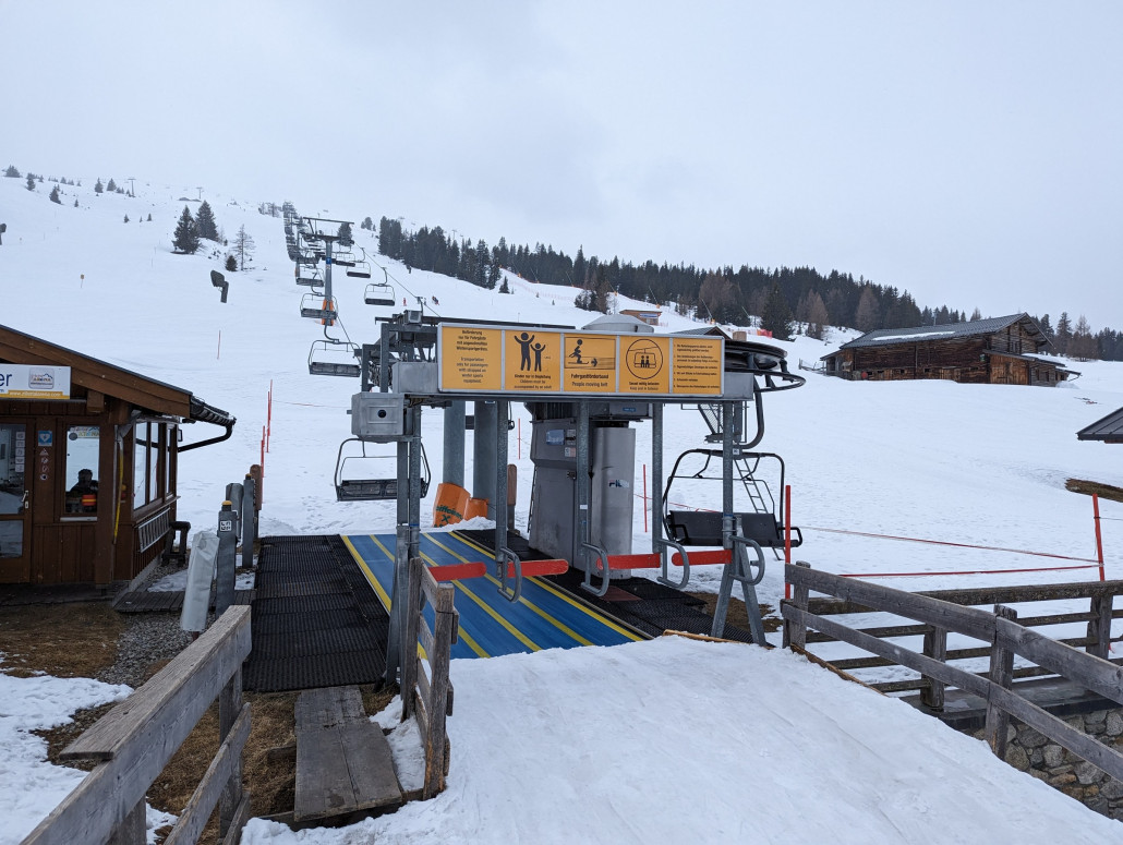 Duxeralm 4er, trotz guter Piste blieb es bei einer Fahrt.