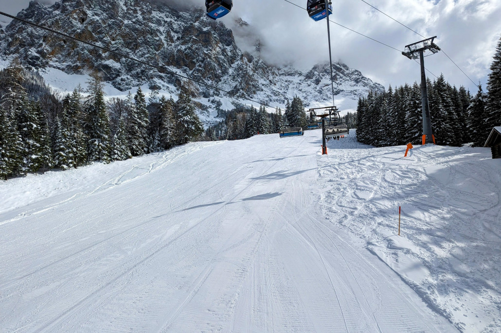 Piste am Ganghofer Blitz unten.