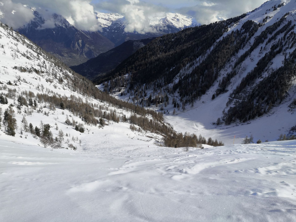 09:58 Uhr: Im Vallon d'Arbi-Hang war ich die erst dritte Person am heutigen Tag.