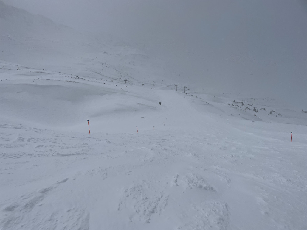 Heute war die Sicht schlechter, an einigen Stellen drückte aber die Sonne durch.