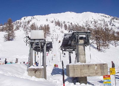 Doppellift von unten