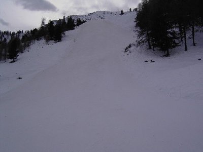 Die schwarze Piste Tracuit.