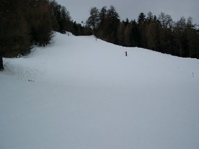 Piste Sigeroulaz-Vercorin, die blaue Talabfahrt.