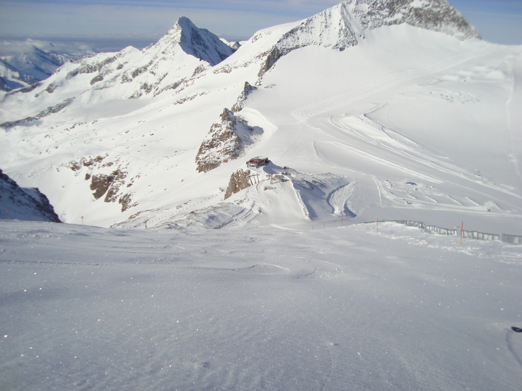 Abfahrt Gefrorene Wand am Morgen