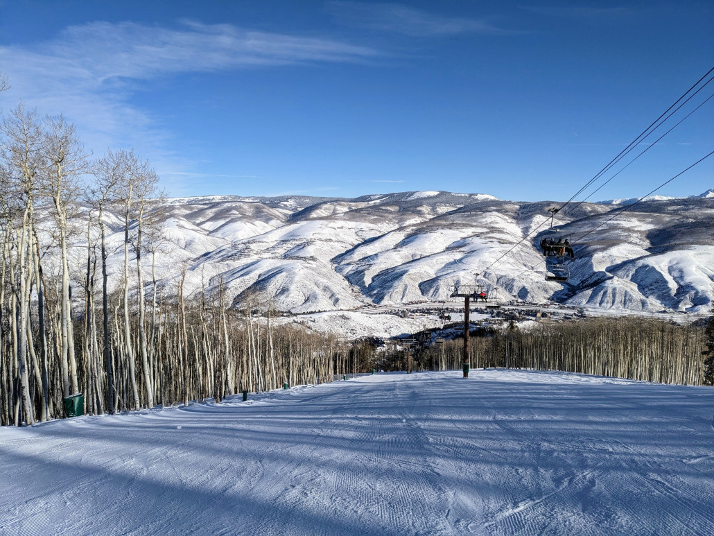 ... an der Gunder's Slope am Bachelor Gulch