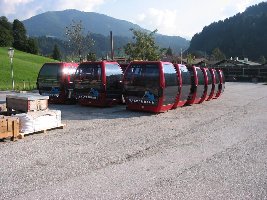 Die Kabinen auf dem Parkplatz sind bekannt...