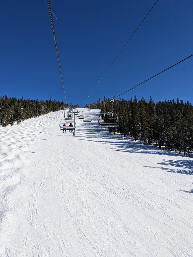 Elk Run. Überhaupt, die Pistennamen sind sehr schön und in vielen Fällen auch stimmig und triffig gewählt