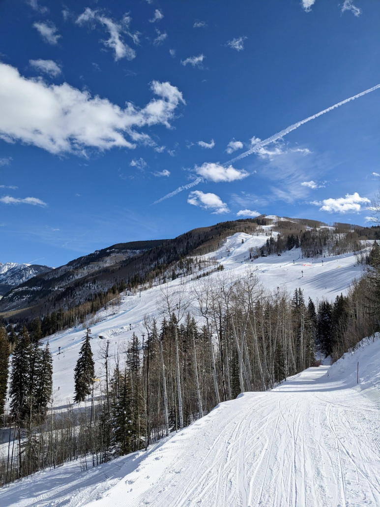 Blick zum Golden Peak Trainingsbereich. Leider grössenteils gesperrt
