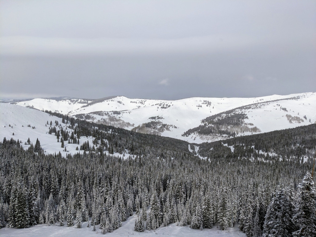 Aussicht vom Belle's Camp in Richtung Westen
