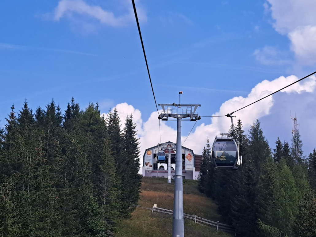 Kurz vor der Bergstation.